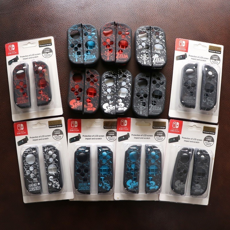 Case cao su dẻo cán lồi hoa văn Zelda, Super Mario, Splatoon 2 cho Joy-Con - Nintendo Switch