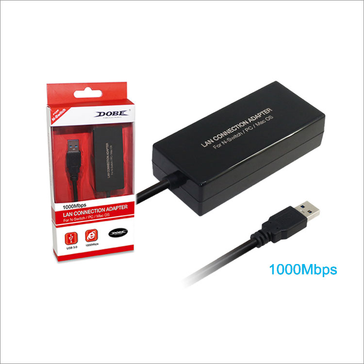 Adapter USB sang LAN 1000Mbps hãng Dobe cho Nintendo Switch, PC, MAC, Android (TNS-865)