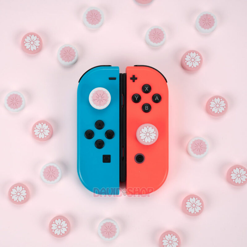 Núm bọc analog Sakura (hoa anh đào) hãng Geekshare cao cấp cho Joy-Con - Nintendo Switch