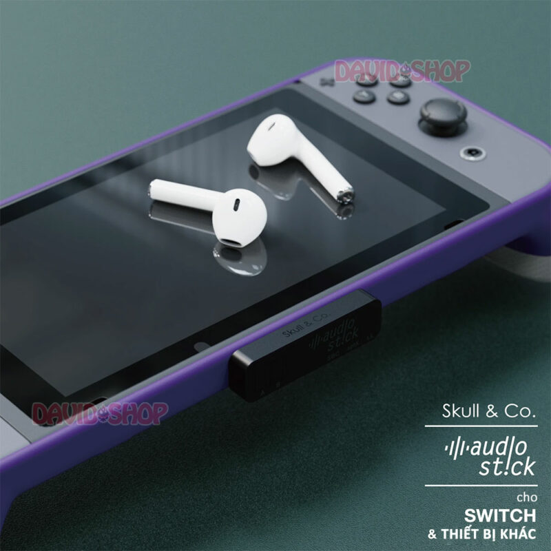 [Skull & Co.] Adapter âm thanh AudioStick: Bluetooth 5.0 cho Nintendo Switch, PS4, PS5 và thiết bị khác
