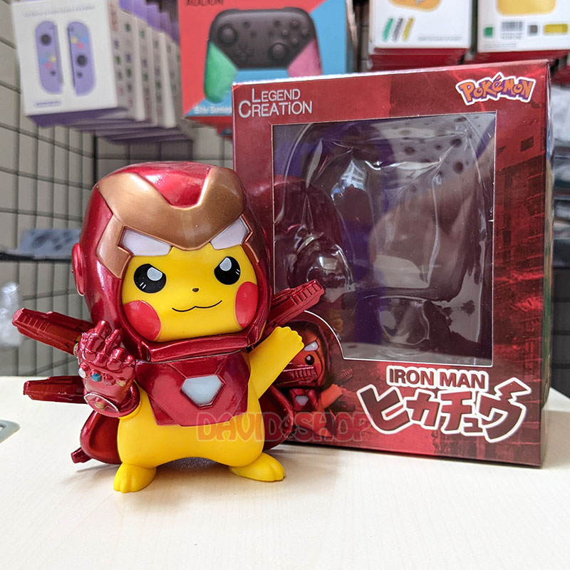 Mô hình Figure Pikachu cosplay Iron Man búng tay trong Avengers: End Game