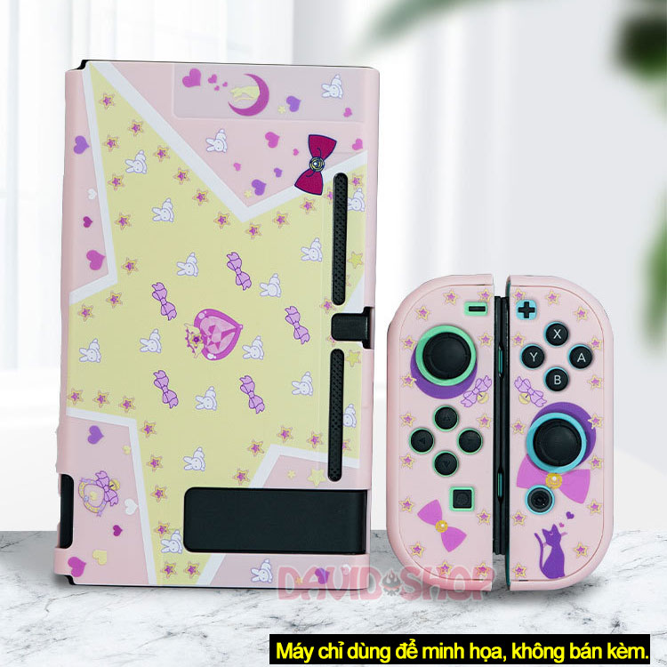 Bộ ốp thân máy & case Joy-Con Sailor Moon hãng Akitomo cho Nintendo Switch