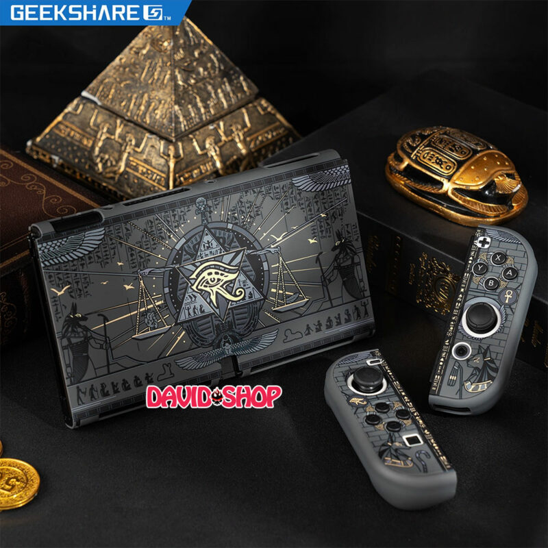 [GeekShare] Ốp lưng & case Joy-Con & cường lực chủ đề Ai Cập cho Nintendo Switch OLED / V1, V2