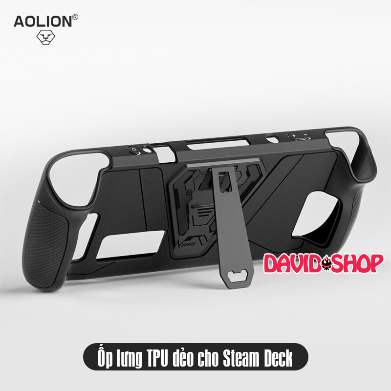 Ốp lưng Steam Deck chất liệu TPU dẻo có chân chống cao cấp hãng Aolion