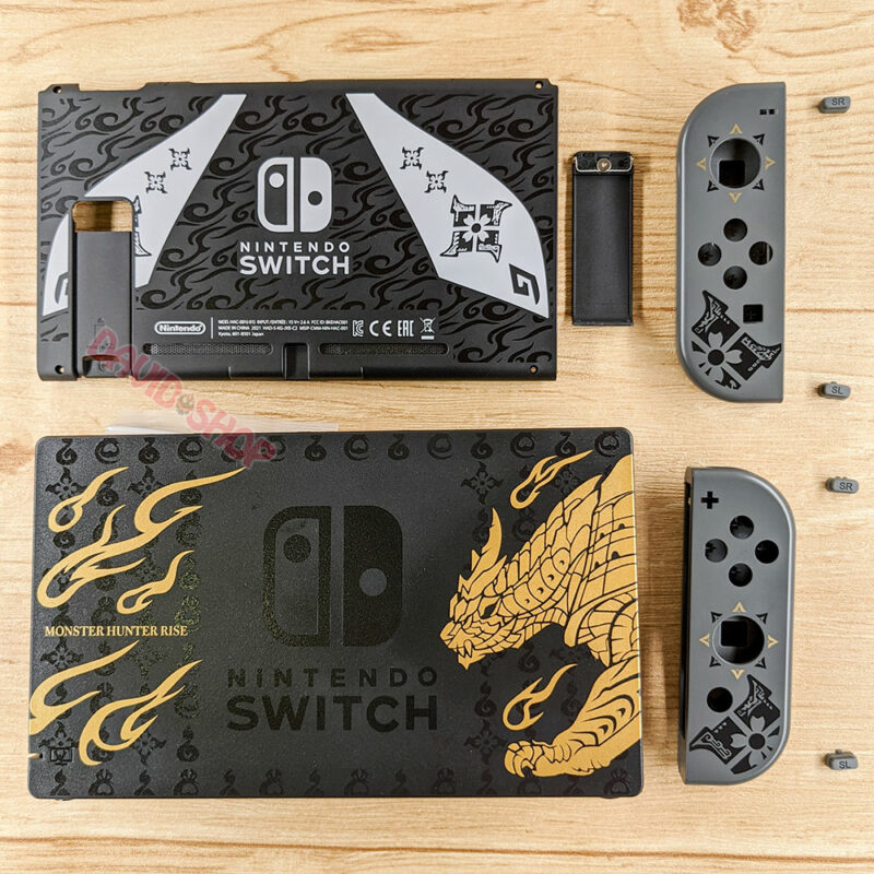 Bộ nắp thân máy + vỏ Joy-Con + vỏ dock phiên bản Monster Hunter: Rise cho Nintendo Switch