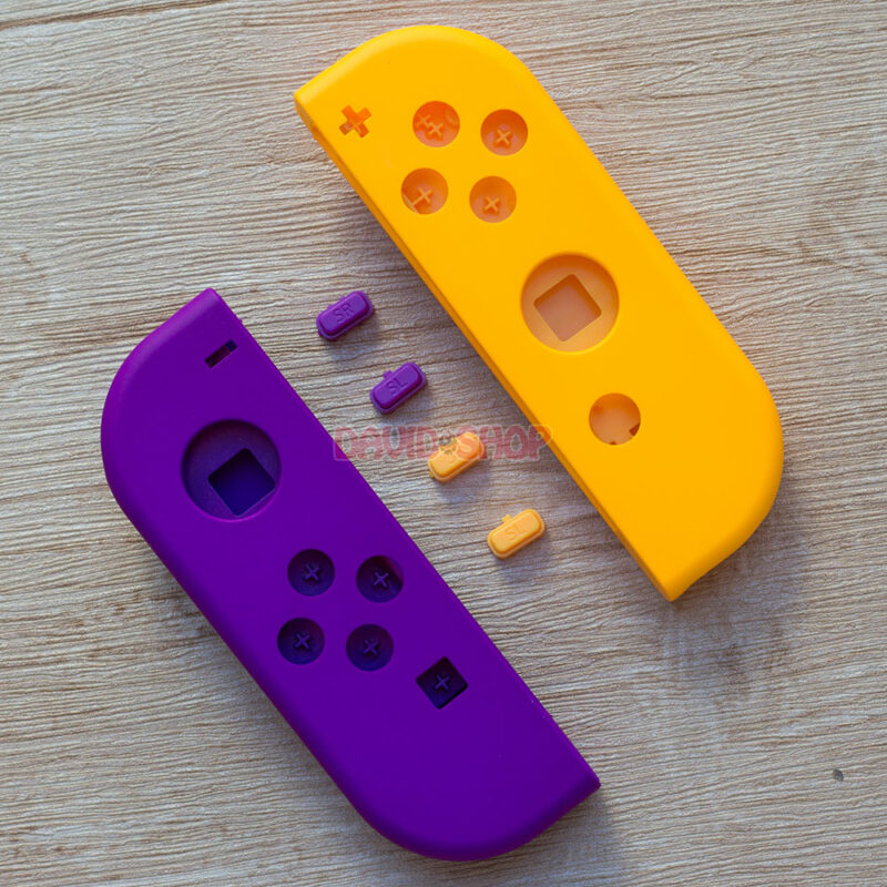 Cặp vỏ Joy-Con màu Tím & Cam chất lượng cao cho Nintendo Switch, Nintendo Switch OLED