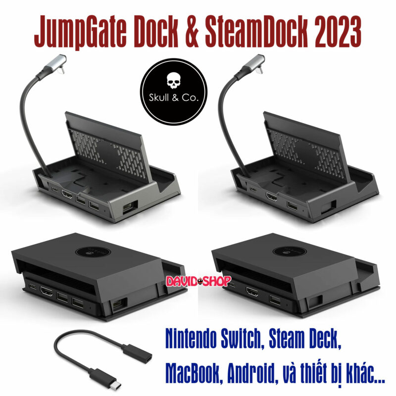 [Skull & Co.] SteamDock & Jumpgate Dock cho Steam Deck, Nintendo Switch, Smartphone, MacBook...