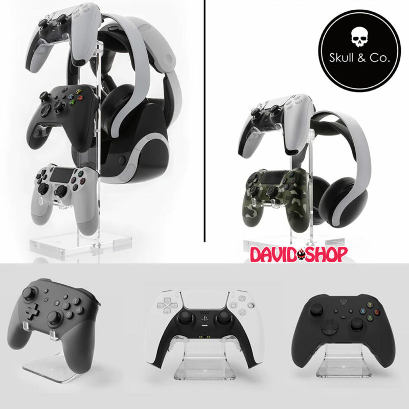 [Skull & Co.] Đế & kệ đỡ tay cầm DualSense (PS5), DualShock 4 (PS4), Pro Controller, Xbox One/Series...