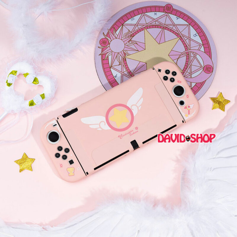 Bộ ốp lưng + case Joy-Con TPU dẻo cao cấp chủ đề Cardcaptor Sakura cho Nintendo Switch OLED