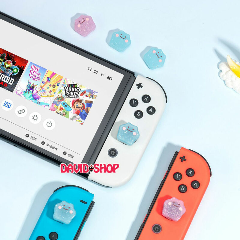 [GeekShare] Núm bọc analog Ditto (Pokémon) cao cấp cho Joy-Con - Nintendo Switch OLED, V1, V2, Lite