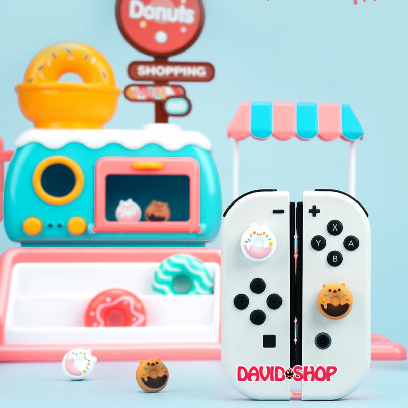 [GeekShare] Núm bọc analog Bánh Donut Mèo cho Joy-Con - Nintendo Switch OLED, V1, V2, Lite
