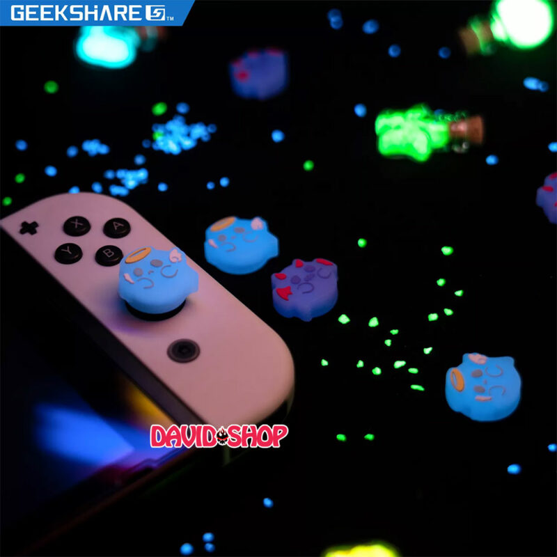 [GeekShare] Núm bọc analog Bóng Ma Dạ Quang cho Joy-Con - Nintendo Switch OLED, V1, V2, Lite