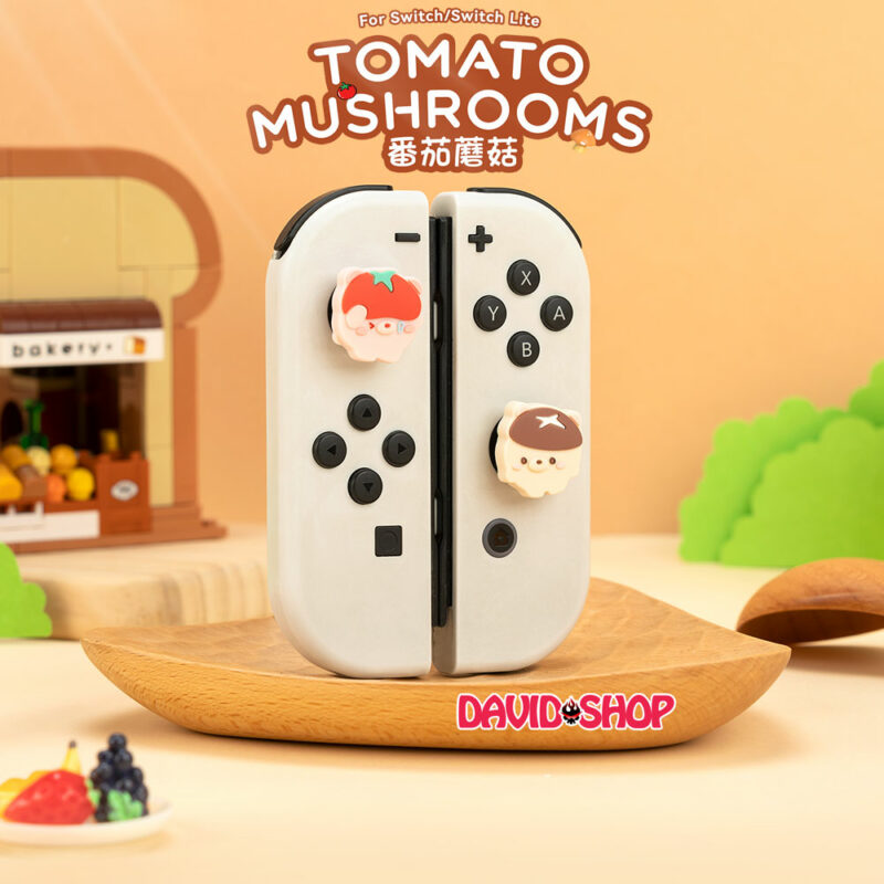 [GeekShare] Núm bọc analog Cà Chua & Nấm Cat cho Joy-Con - Nintendo Switch OLED, V1, V2, Lite