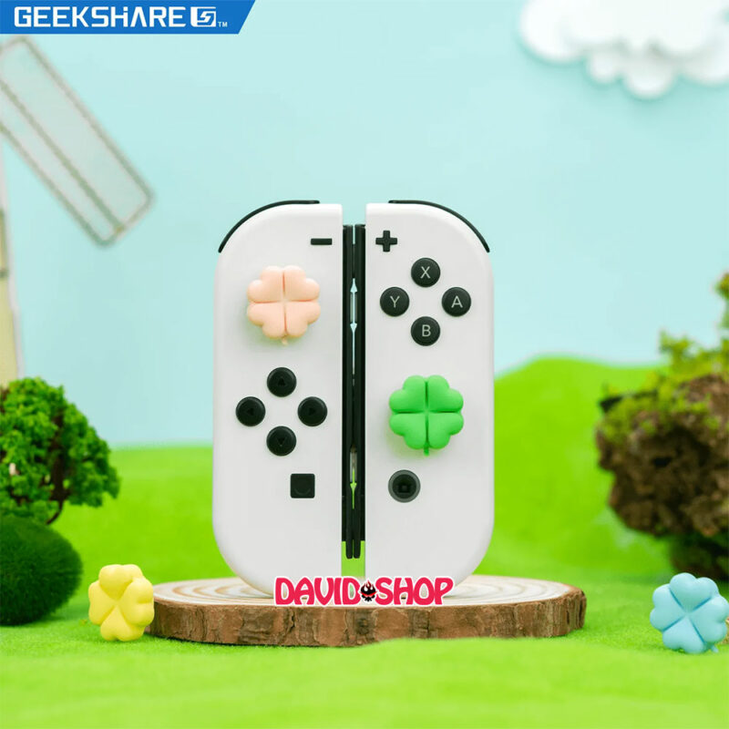 [GeekShare] Núm bọc analog Cỏ 4 Lá May Mắn cho Joy-Con - Nintendo Switch OLED, V1, V2, Lite