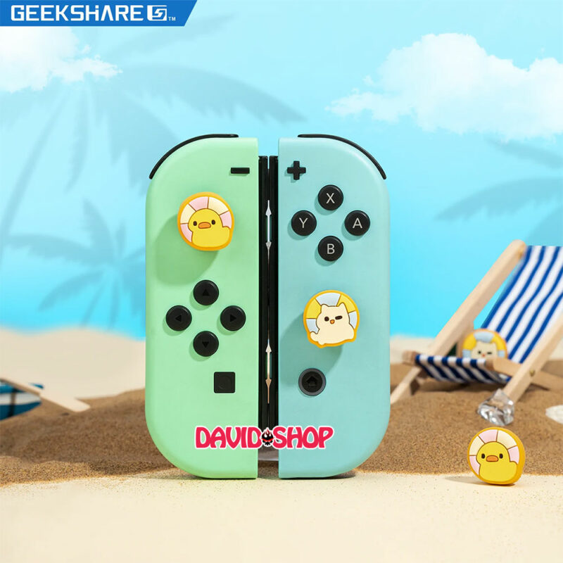 [GeekShare] Núm bọc analog Mèo Vịt Đi Bơi cho Joy-Con - Nintendo Switch OLED, V1, V2, Lite