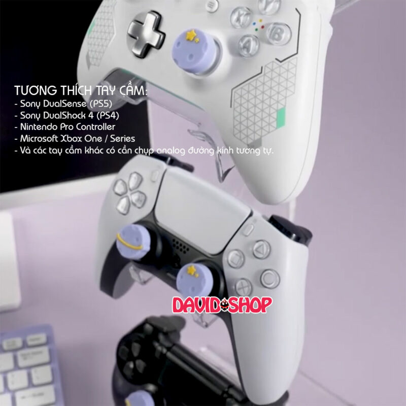 [GeekShare] Núm bọc analog Happy Planets cho tay cầm DualSense (PS5), DualShock 4 (PS4), Pro Controller, Xbox One/Series v.v...