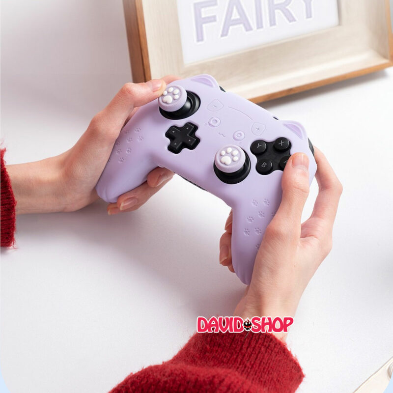 [GeekShare] Case silicon kèm núm bọc analog Chân Mèo cho tay cầm Nintendo Pro Controller