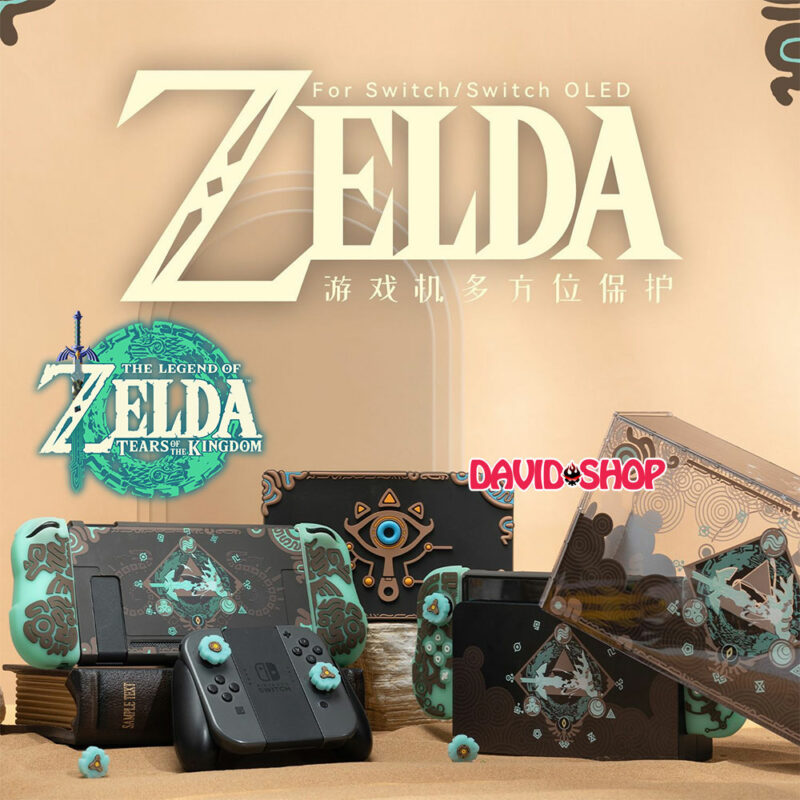 Bộ phụ kiện dạ quang bảo vệ The Legend of Zelda: Tears of The Kingdom cho Nintendo Switch OLED, V1, V2