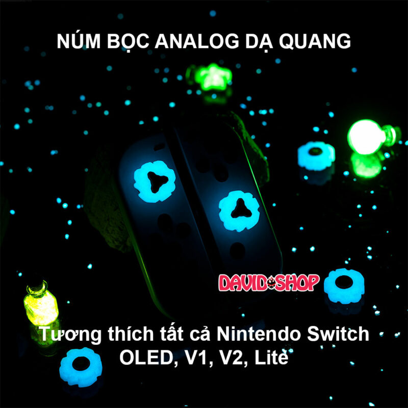 [Moncon] Núm bọc analog The Legend of Zelda: Tears of the Kingdom dạ quang cho Joy-Con - Nintendo Switch OLED, V1, V2, Lite