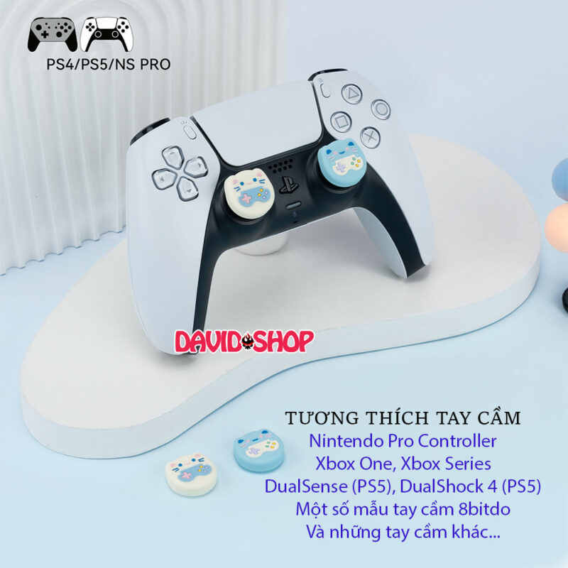 [GeekShare] Núm bọc analog Video Game Cat cao cấp cho tay cầm DualSense (PS5), DualShock 4 (PS4), Pro Controller, Xbox One/Series v.v...