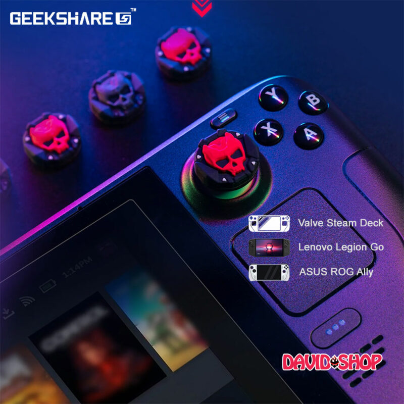 [GeekShare] Núm bọc analog Đầu Lâu Siêu Ngầu cao cấp cho Steam Deck, ROG Ally, Legion Go