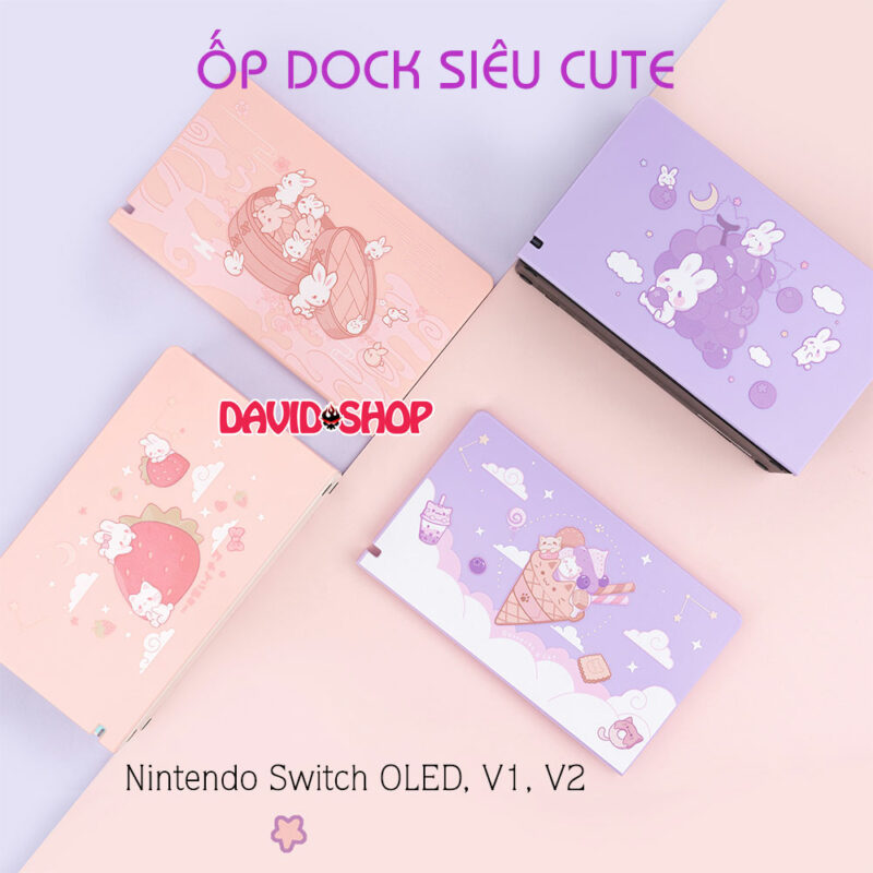 [GeekShare] Ốp dock siêu cute vừa bảo vệ vừa trang trí cho Nintendo Switch OLED, V1, V2