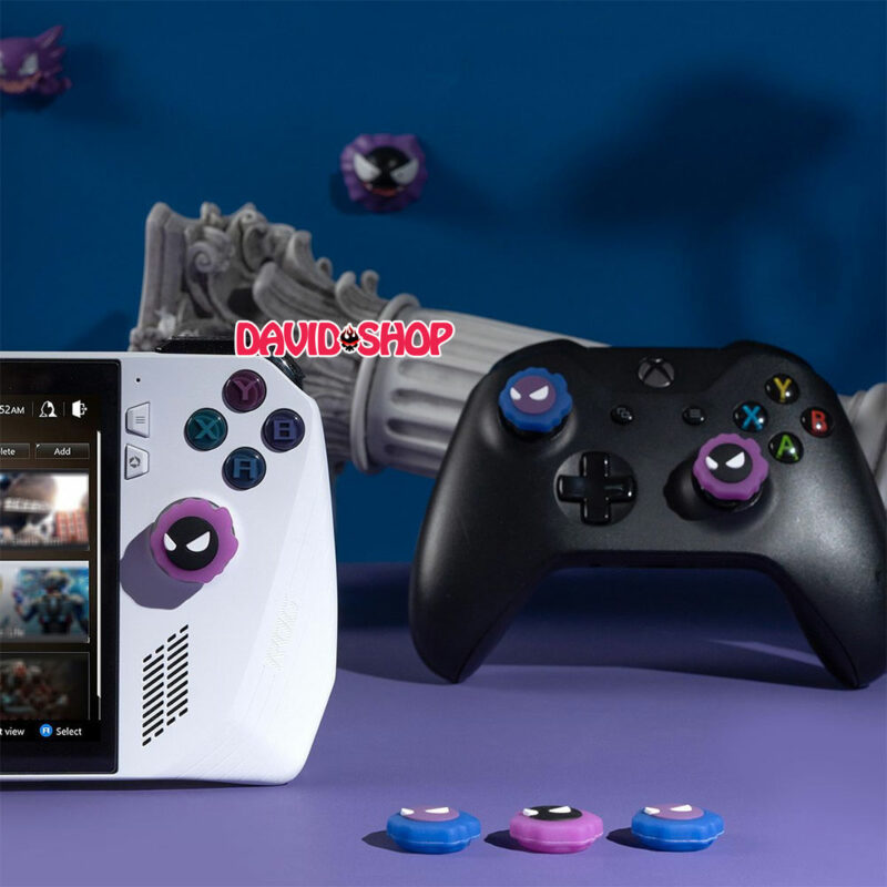 [GeekShare] Núm bọc analog Gengar (Pokémon) dạ quang cao cấp cho tay cầm DualSense (PS5), DualShock 4 (PS4), Pro Controller, Xbox, ROG Ally...