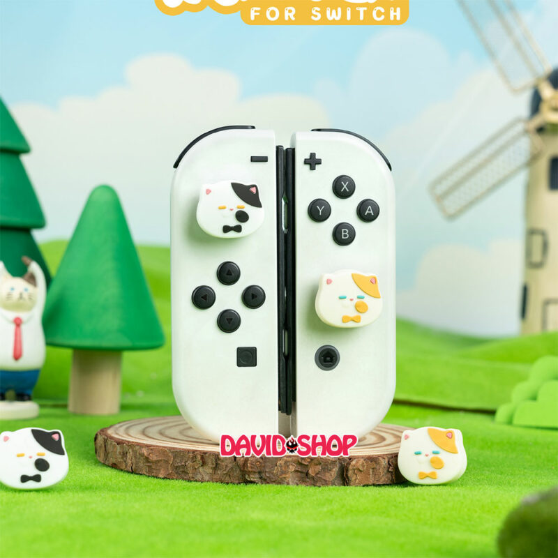 [Moncon] Núm bọc analog Mèo Tài Phán cao cấp cho Joy-Con - Nintendo Switch OLED, V1, V2, Lite