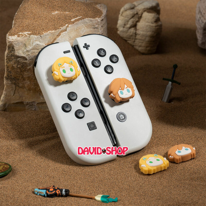 [Moncon] Núm bọc analog Link & Zelda (The Legend of Zelda) mắt dạ quang cao cấp cho Joy-Con - Nintendo Switch OLED, V1, V2, Lite