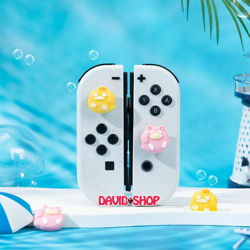 [Moncon] Núm bọc analog Psyduck & Koduck (Pokémon) cao cấp cho Joy-Con - Nintendo Switch OLED, V1, V2, Lite