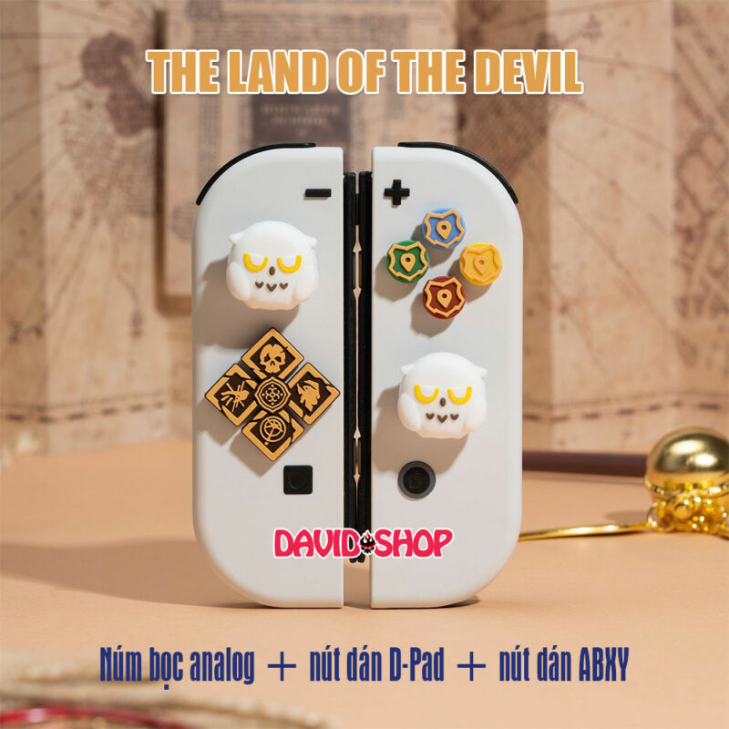 [GeekShare] Nút dán D-Pad + Núm bọc analog The Land of The Devil cho tay cầm Joy-Con – Nintendo Switch V1, V2, OLED