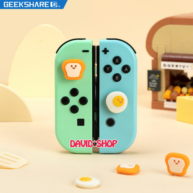 [GeekShare] Núm bọc analog Bánh Mì Ốp La cao cấp cho Joy-Con - Nintendo Switch OLED, V1/2, Lite