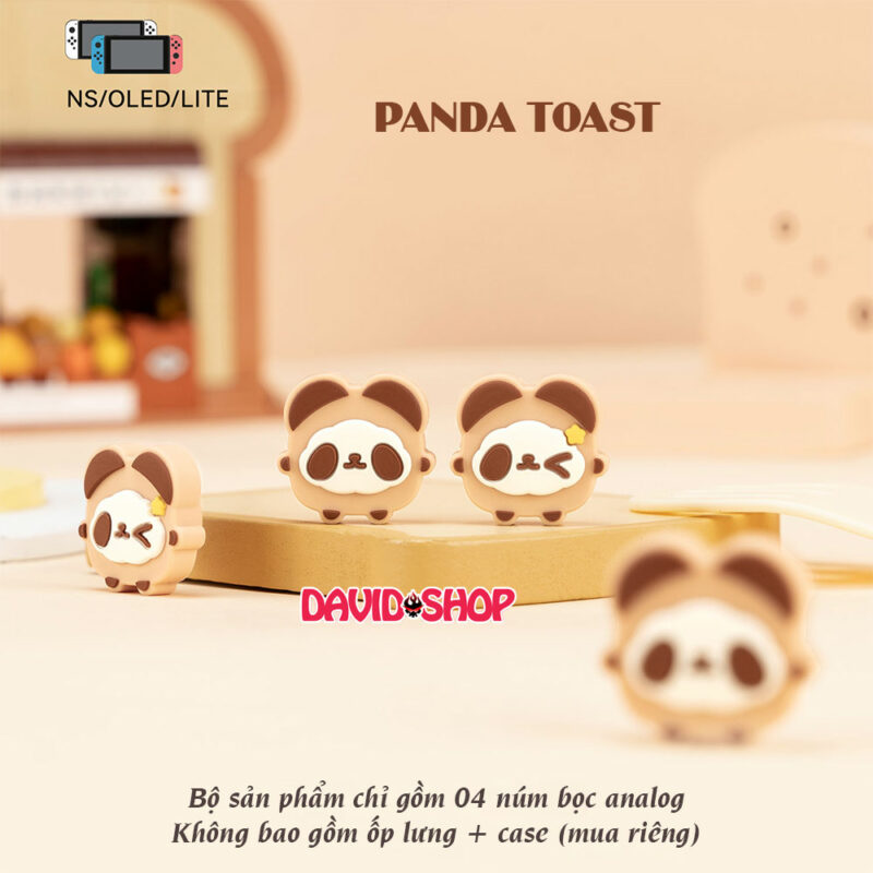 [GeekShare] Núm bọc analog Bánh Panda Toast cao cấp cho Joy-Con – Nintendo Switch OLED, V1/2, Lite