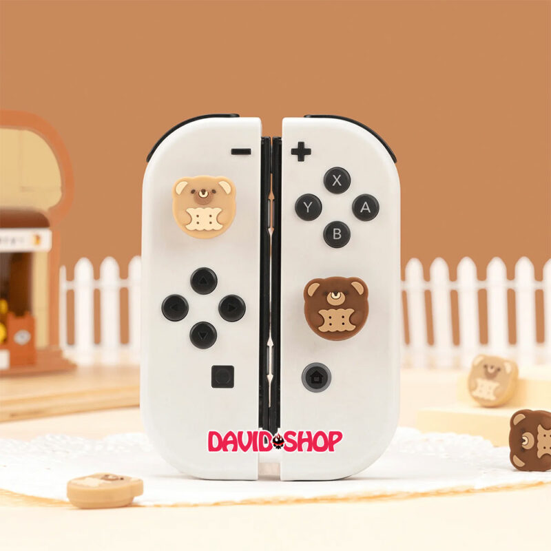 [GeekShare] Núm bọc analog Cookie Bear cao cấp cho Joy-Con - Nintendo Switch OLED, V1/2, Lite