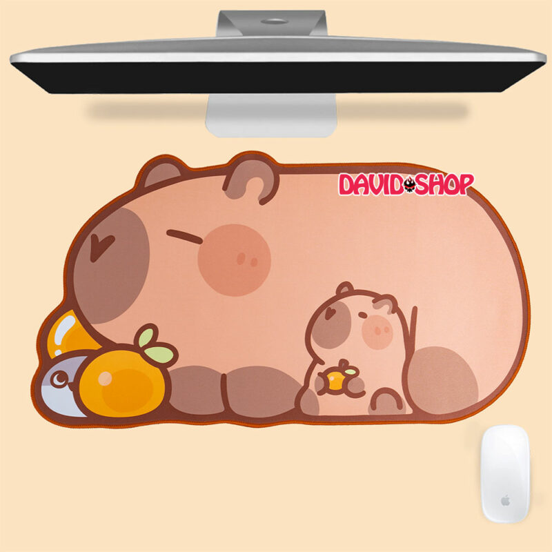 [GeekShare] Lót chuột gaming lớn cao cấp hình Chuột Lang Nước Capybara