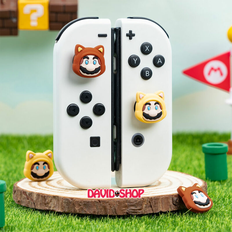 [Moncon] Núm bọc analog Cat Mario (Super Mario 3D World) cao cấp cho Joy-Con - Nintendo Switch OLED, V1, V2, Lite