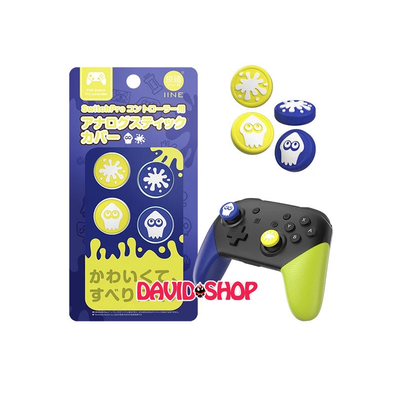 [IINE] Núm bọc analog Splatoon 3 cho tay cầm DualSense (PS5), DualShock 4 (PS4), Pro Controller, Xbox One/Series v.v...