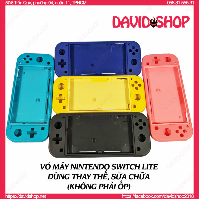 Vỏ máy mặt trước và sau dùng thay thế, sửa chữa cho Nintendo Switch Lite