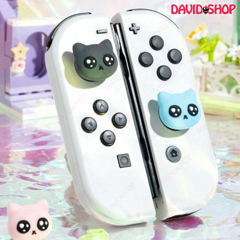 [GeekShare] Núm bọc analog Mèo Ngấn Lệ cao cấp cho Joy-Con – Nintendo Switch OLED, V1, V2, Lite