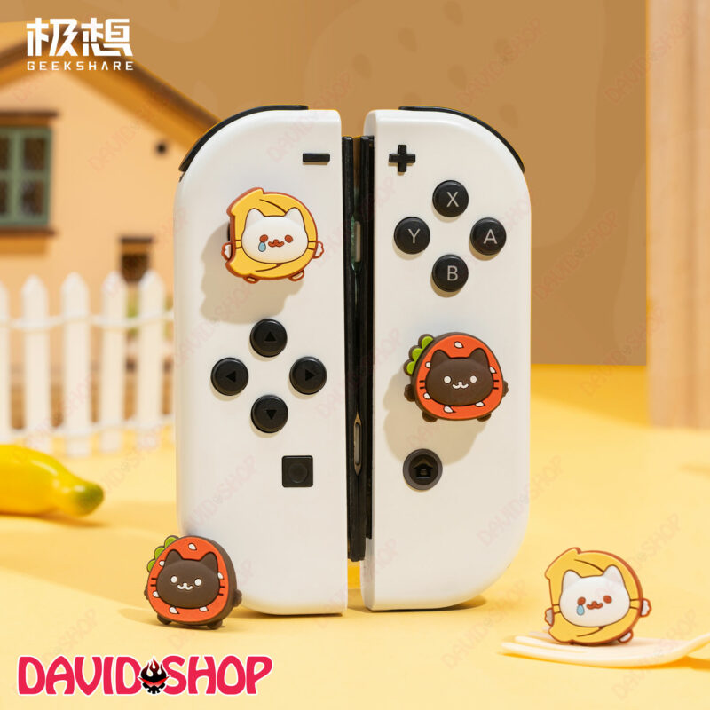 [GeekShare] Núm bọc analog Mèo Trái Cây cao cấp cho Joy-Con – Nintendo Switch OLED, V1, V2, Lite