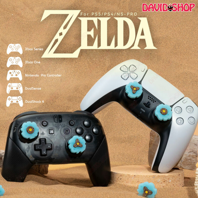 [GeekShare] Núm bọc analog Tears of the Kingdom Dạ Quang tay cầm DualSense (PS5), DualShock 4 (PS4), Pro Controller, Xbox One/Series v.v...