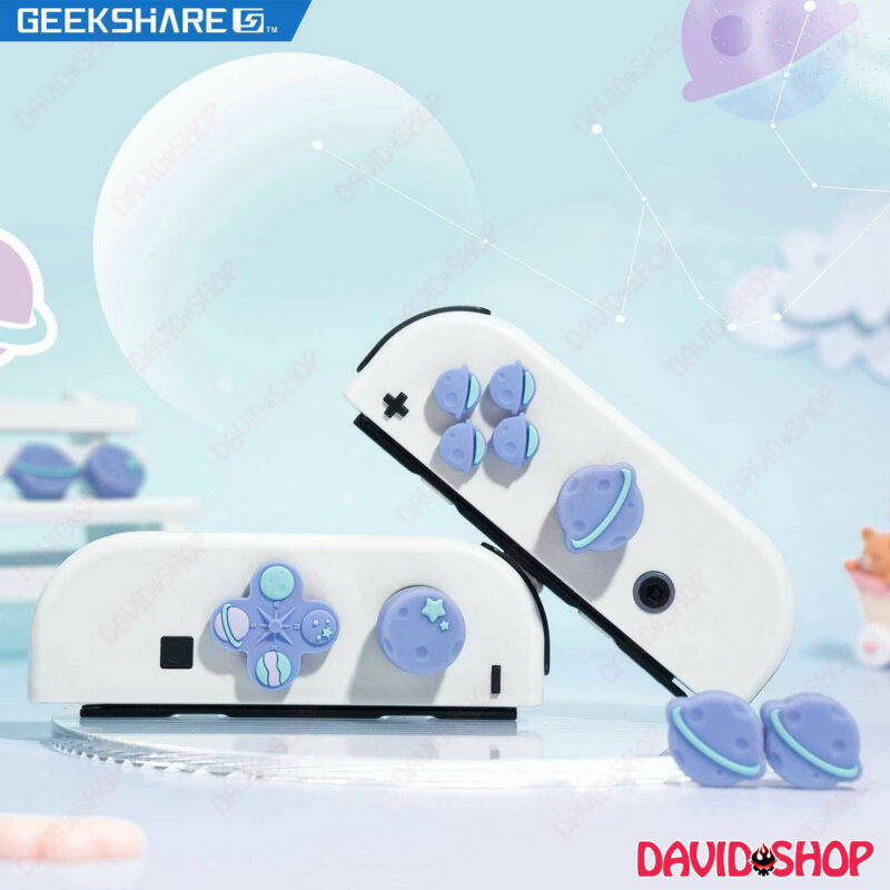 [GeekShare] Nút dán D-Pad + Núm bọc analog Happy Planets cho tay cầm Joy-Con – Nintendo Switch V1, V2, OLED
