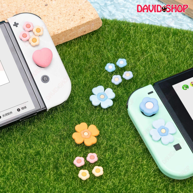 [GeekShare] Nút dán D-Pad + Núm bọc analog Hoa & Trái Tim cho tay cầm Joy-Con – Nintendo Switch V1, V2, OLED