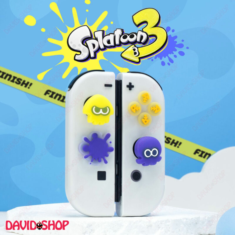 [GeekShare] Nút dán D-Pad + Núm bọc analog Splatoon 3 cho tay cầm Joy-Con – Nintendo Switch V1, V2, OLED