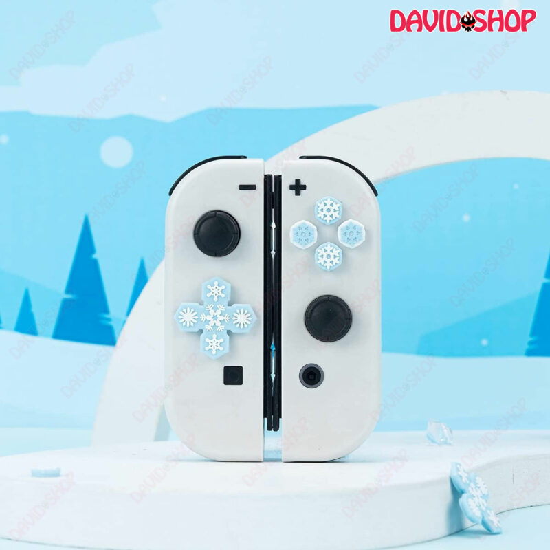 [GeekShare] Nút dán D-Pad chủ đề Hoa Tuyết cho tay cầm Joy-Con – Nintendo Switch V1, V2, OLED