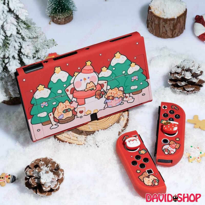 [GeekShare] Ốp lưng & case & núm bọc analog Giáng Sinh cao cấp cho Joy-Con – Nintendo Switch OLED, V1, V2, Lite